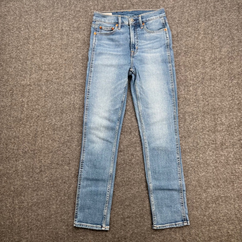 Gap Vintage Slim High Rise Jeans Women 25/ 0 Regular Light Wash Blue Denim Fall